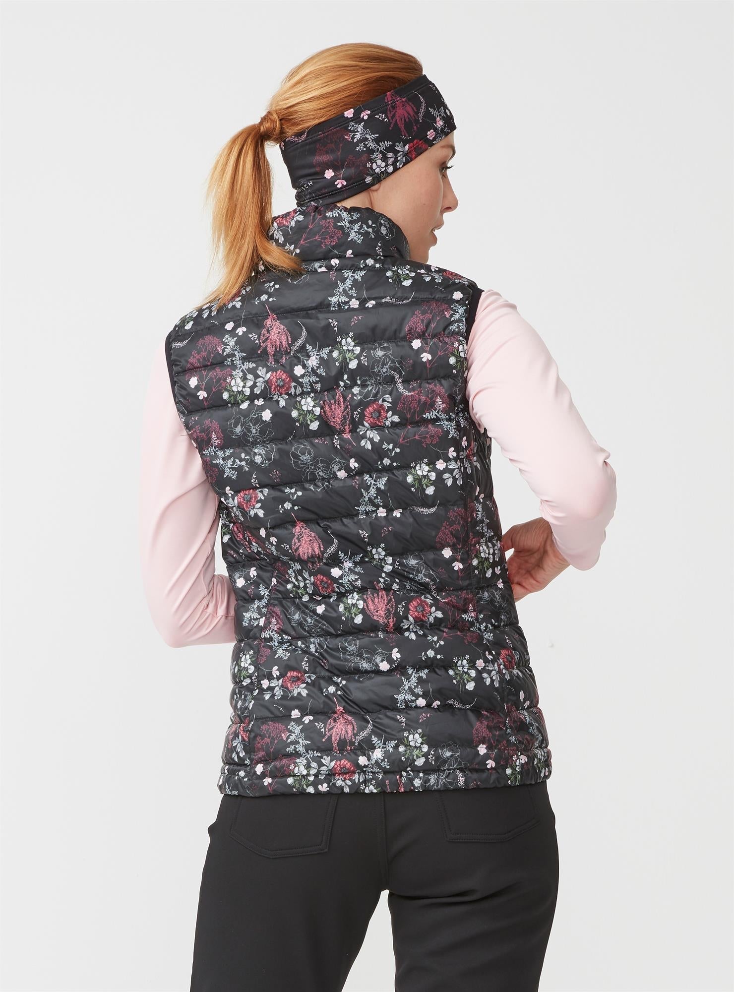 Rohnisch Ladies Light Down Gilet Pink Garden